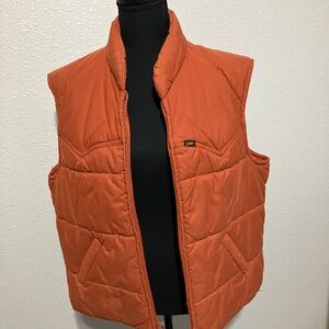 Lee Brand “Large” Rust Quilted Vest “Storm Rider” Outerwear
